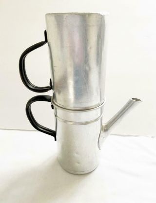 Vintage Aluminum Flip Drip Expresso & Regular Coffee Maker Pot Italian Style 10