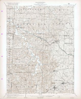 1905 Flushing Oh Usgs Topo Map National Turnpike Belmont Bethesda Morristown