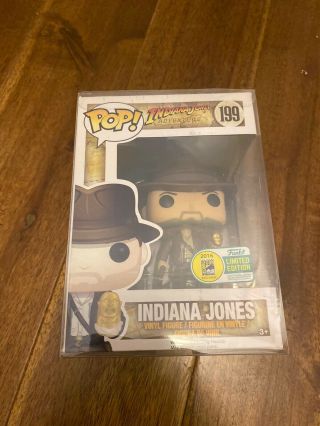 Funko Pop Indiana Jones 199 Sdcc Exclusive (vaulted) W/stack Protector