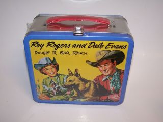 Roy Rogers And Dale Evans Metal Lunch Box Double R Bar Ranch Aladdin 1997