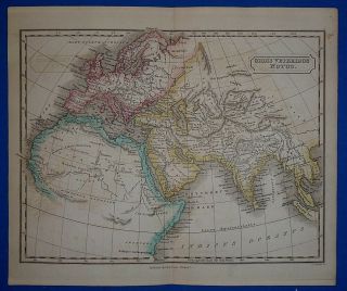 Antique 1838 Hand Colored Map Of Ancient Arabia - Persia Butler 