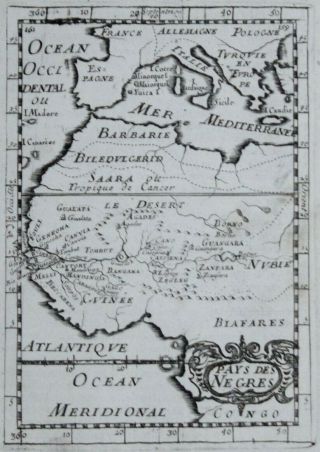 Africa; Morocco,  Guinea,  Algeria,  Senegal,  Gambia - A.  M.  Mallet - 1683