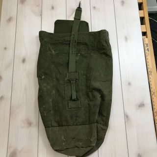 Us Army Duffle Bag Cotton Duck Canvas Vintage Military