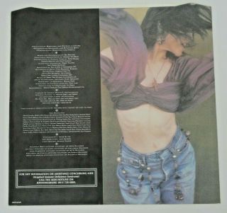 MADONNA,  LIKE A PRAYER,  SOUTH AFRICA PRESS LP,  INNER,  DIFFERENT LABELS,  TUSK MUSIC 3
