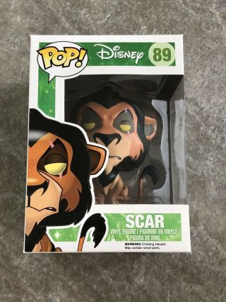 Funko Pop Disney Lion King Scar 89 Vaulted W/ Pop Protector Authentic Retired