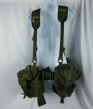 British Army Military Surplus 5 Pouch Load - Bearing Vest,  Belt 45 " Extended