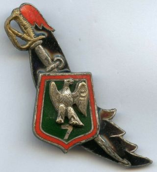 France French Military Regiment 7 Badge Pin Grade