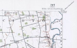1913 Era OH USGS Topo Clarksburg Atlanta Kinderhook Williamsport Darbyville Fox 3