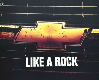 2001 Print Ad Gm Chevy Truck Like A Rock Front Grill Emblem Chevrolet Pickup