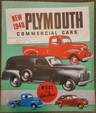 1940 Plymouth Commercial Cars Sales Brochure