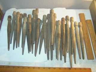 30 Old Wood U.  S.  Army / Usmc Tent Stakes For Shelter Half