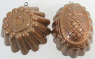 Tin Lined Copper Jello Molds Made In Italy Wall Hanging - J6