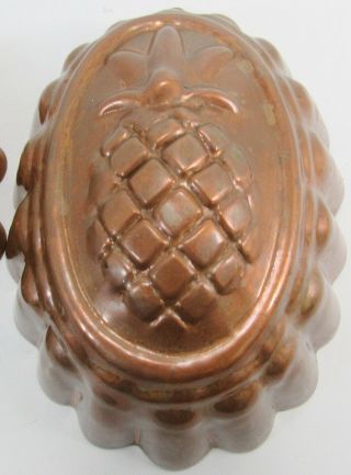 TIN LINED COPPER JELLO MOLDS MADE IN ITALY WALL HANGING - J6 2