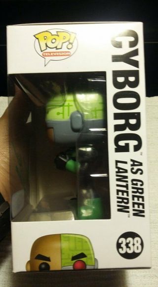 FUNKO POP TEEN TITANS GO CYBORG AS GREEN LANTERN SIGNED BY VOICE ACTOR 3