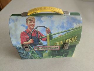 Collectible Advertising John Deere Gummi Lunch Tin Box.  Candy Tech Buffalo Grove