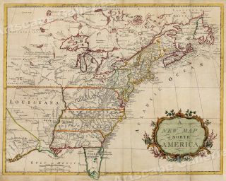 1760s North American Historic Vintage Style French And Indian Wall Map - 24x30