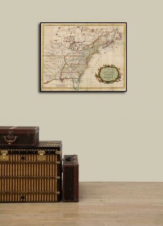 1760s North American Historic Vintage Style French and Indian Wall Map - 24x30 3