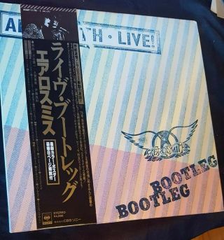 Aerosmith Live Bootleg Japanese Vinyl With Obi Complete