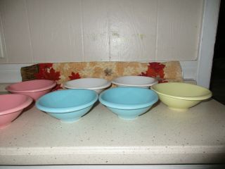Boontonware 7 Footed Cereal Desert Soup Bowls Melamine Plates 2