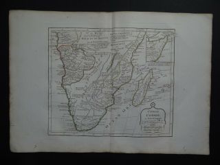 1795 Robert De Vaugondy Atlas Map South Africa - Madagascar - Congo Cafrerie