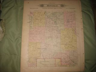 Antique 1895 Mineral Marion Township Alba Oronogo Jasper County Missouri Map Nr
