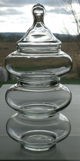 Anchor Hocking Pagoda Apothecary Stackable 3 Tiered Glass Storage Jars