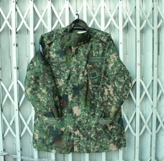 Rok South Korea Army Digital Camouflage Jacket With Patches