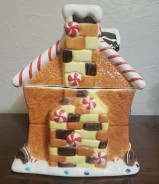 Oreo Gingerbread House Cookie Jar Christmas/ Nabisco 2002 2
