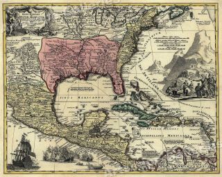 1759 North America Map Of Spain Spanish Colonies - 24x30