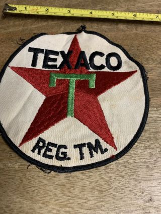 Large Vintage 1940s 1950s Texaco Uniform Patch 5 5/8 Inches Diameter