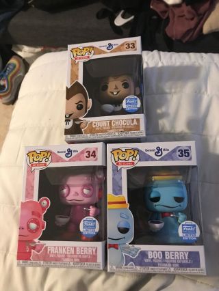 Funko Pop Ad Icons Halloween Cereal 3 Pack Franken/boo Berry Count Chocula