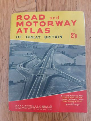 Vintage Road And Motorway Atlas Of Great Britain 1964?