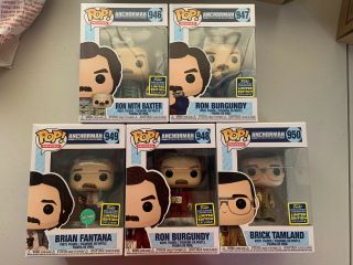 Funko Pop Summer Convention - Anchorman: The Legend Of Ron Burgundy Complete Set