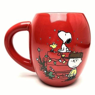 Peanuts Snoopy Woodstock Charlie Christmas Lights Coffee Tea Cup Mug Ceramic