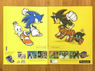 Sonic Adventure 2 Battle Gamecube 2001 Vintage Print Ad/poster Art Official Rare