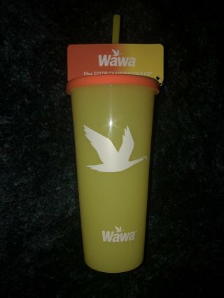 Limited Edition Wawa 24 Oz.  Color Changing Cup Yellow & Orange Htf Rare