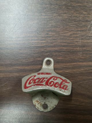 Vintage " Drink Coca Cola " Star X Wall Mount Bottle Opener