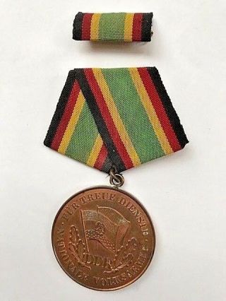 German Ddr Medal For Faithful Service In The National People 