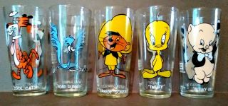 Warner Bros,  Porky,  Tweety,  Road Runner,  Speedygonz,  Cool Cat/pepsi Collector Glasses