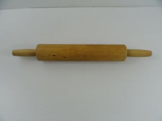 Wooden Pastry Rolling Pin 16 1/2 " Natural Wood Handle Kitchen Farmhouse Decor