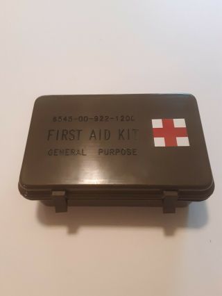 Vintage Us Army General Purpose First Aid Kit 6545 - 00 - 922 - 1200,  Full / Intact