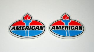 2 Vintage American Oil & Gas Co.  Racing Classic Logo Patch Nos 1970s Amoco