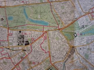 Vintage Bartholomews Town Plan London Central Area 3
