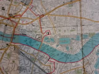 Vintage Bartholomews Town Plan London Central Area 4