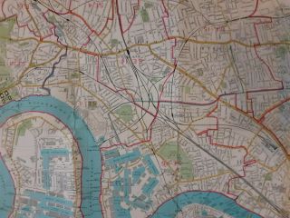 Vintage Bartholomews Town Plan London Central Area 5
