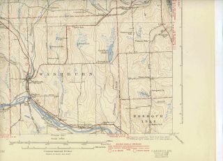 Caribou,  Maine,  Vintage USGS Topographic Map,  1943 2