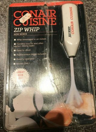 Vintage 1989 Conair Cuisine Zip Whip Mini Mixer Battery Operated