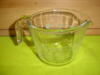 MARTHA STEWART EVERYDAY GLASS MEASURING CUP 1 CUP / 8oz GREEN LETTERING 3