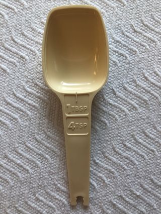Vintage Tupperware Measuring Spoons Set 6 Butternut Almond Ivory Beige 2
