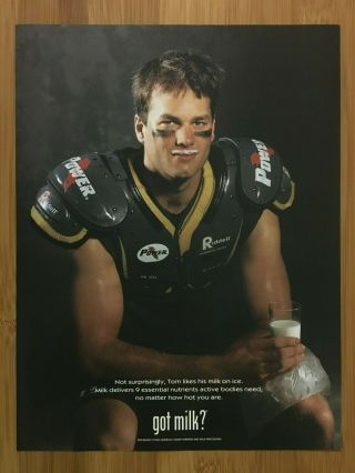 2002 Tom Brady Got Milk? Vintage Print Ad/poster Official Nfl Patriots Football